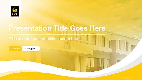 University of Central Florida Lecture Sharing and Networking Event PPT Template