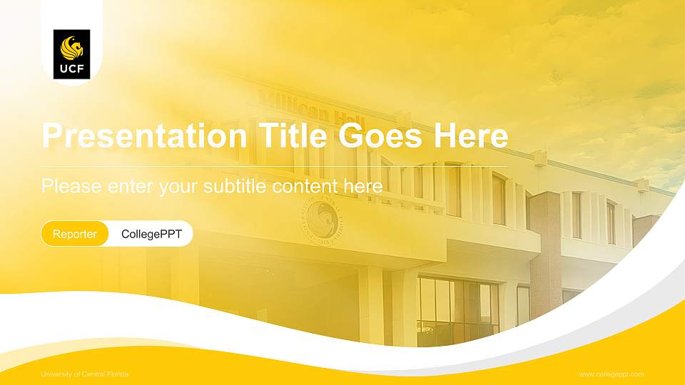 University of Central Florida Lecture Sharing and Networking Event PPT Template16:9 ratio PPT effect preview image