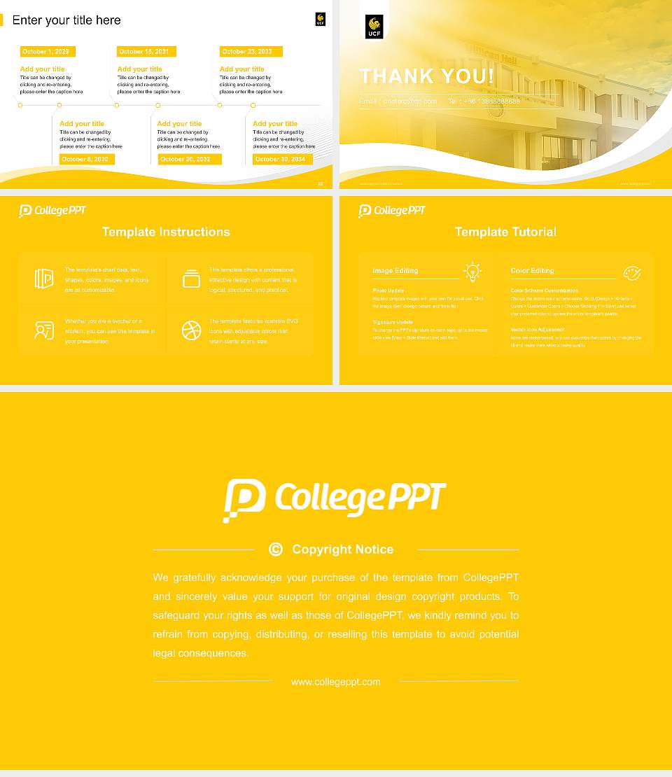 University of Central Florida Lecture Sharing and Networking Event PPT Template16:9 ratio PPT effect preview image4