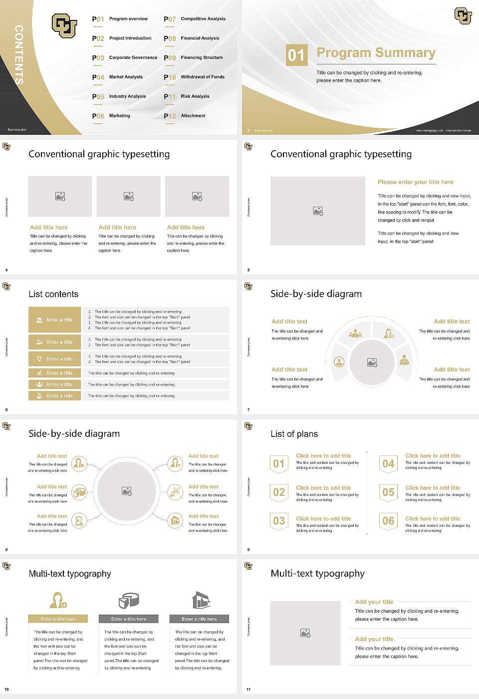 University of Colorado Anschutz Medical Campus Competition/Entrepreneurship Contest PPT Template16:9 ratio PPT effect preview image2