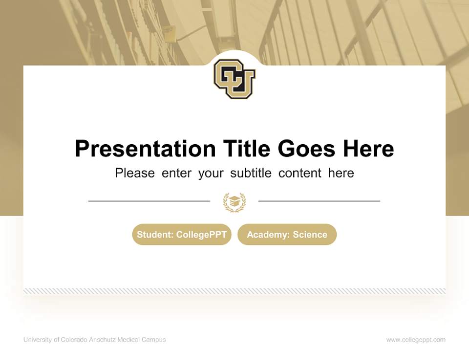 University of Colorado Anschutz Medical Campus National Scholarship Defense PPT Template4:3 ratio PPT effect preview image4