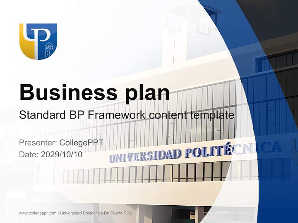 Universidad Politecnica De Puerto Rico Competition/Entrepreneurship Contest PPT Template4:3 ratio PPT effect preview image9
