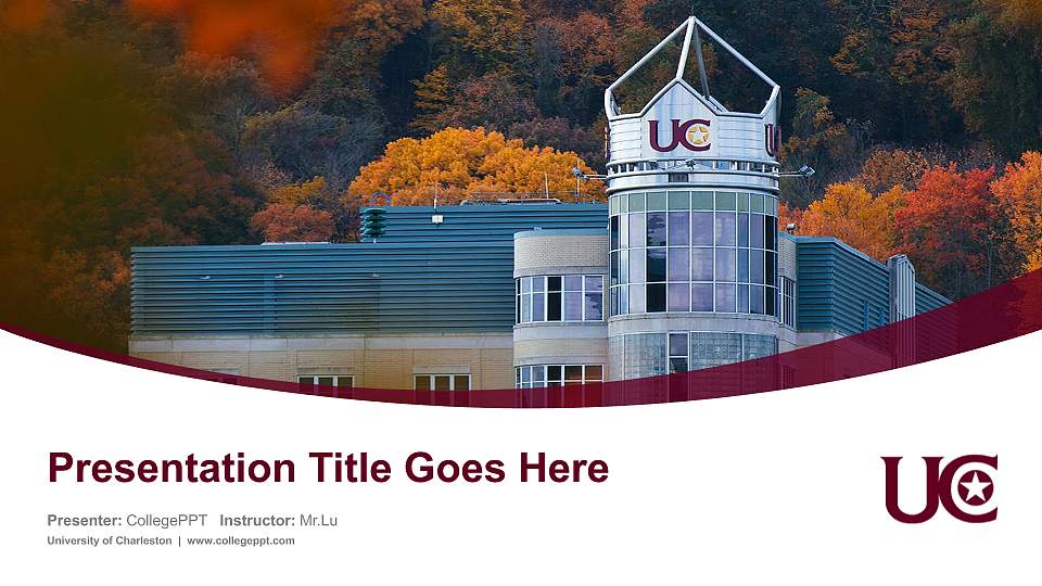 University of Charleston Course/Courseware Creation PPT Template16:9 ratio PPT effect preview image