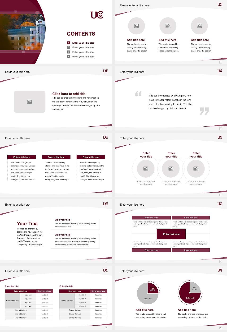 University of Charleston Course/Courseware Creation PPT Template16:9 ratio PPT effect preview image2