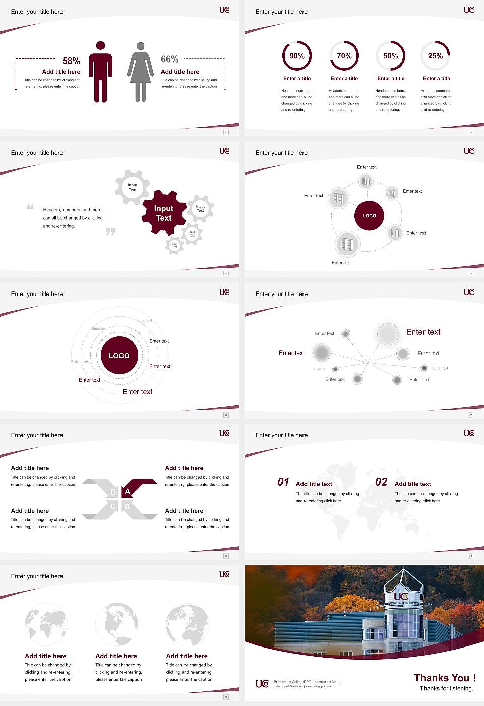 University of Charleston Course/Courseware Creation PPT Template16:9 ratio PPT effect preview image4