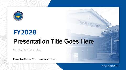 Trinity College of Nursing & Health Sciences Academic Presentation/Research Findings Report PPT Template