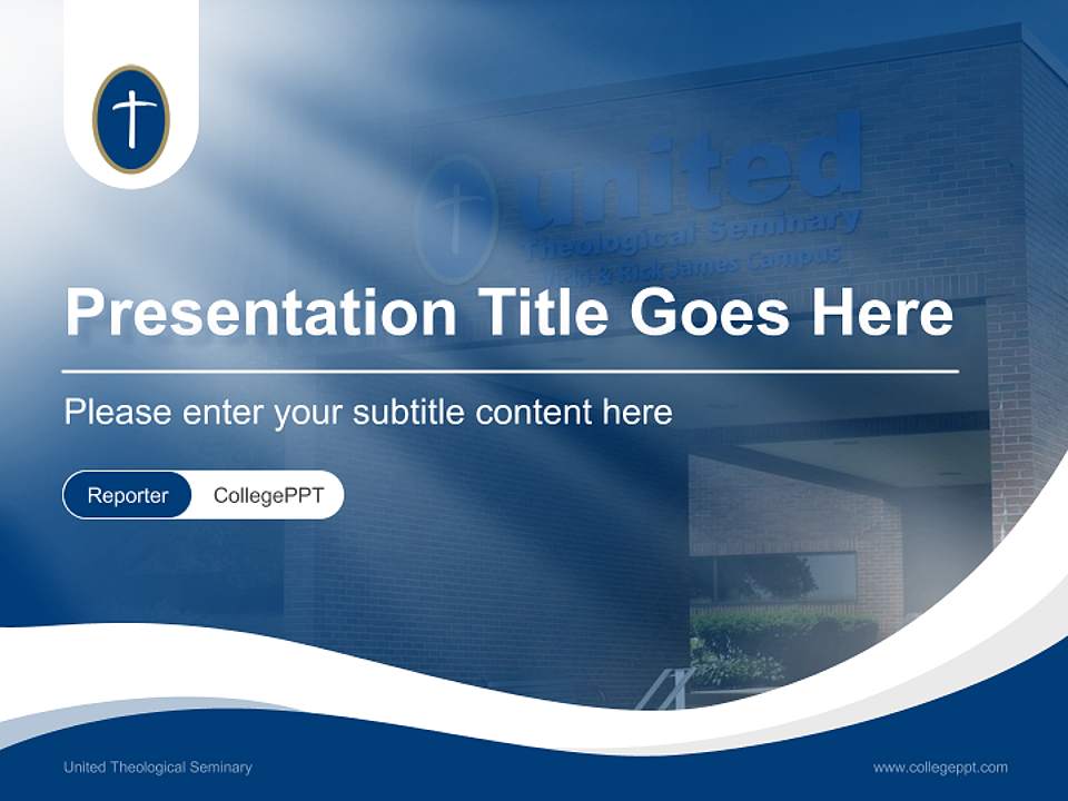 United Theological Seminary Lecture Sharing and Networking Event PPT Template4:3 ratio PPT effect preview image4