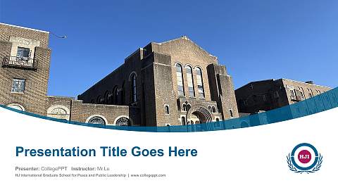 HJ International Graduate School for Peace and Public Leadership Course/Courseware Creation PPT Template