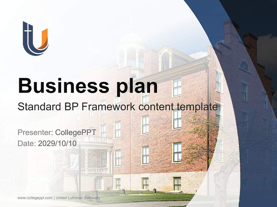 United Lutheran Seminary Competition/Entrepreneurship Contest PPT Template4:3 ratio PPT effect preview image9