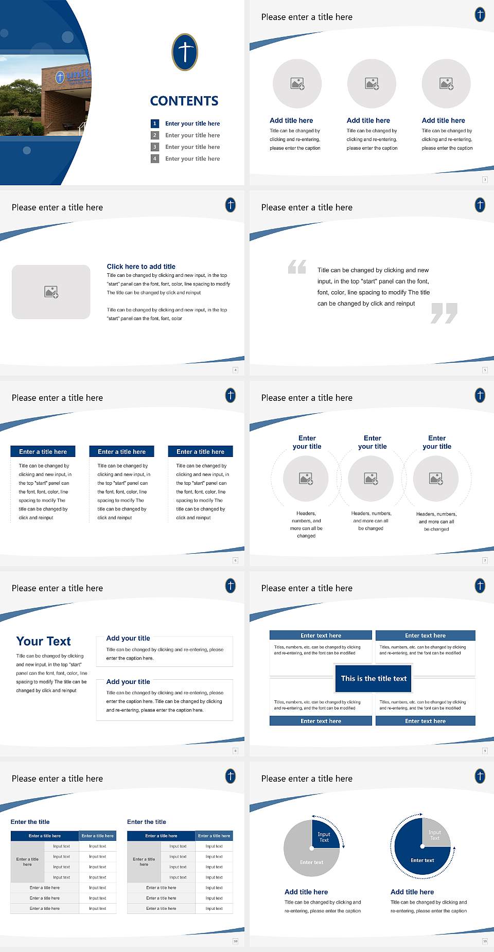 United Theological Seminary Course/Courseware Creation PPT Template4:3 ratio PPT effect preview image2