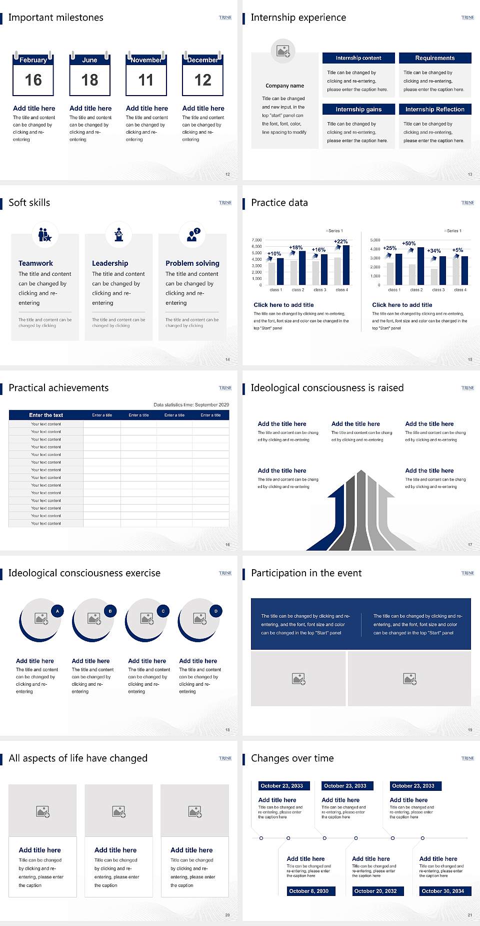 Trine University-Regional National Scholarship Defense PPT Template4:3 ratio PPT effect preview image3