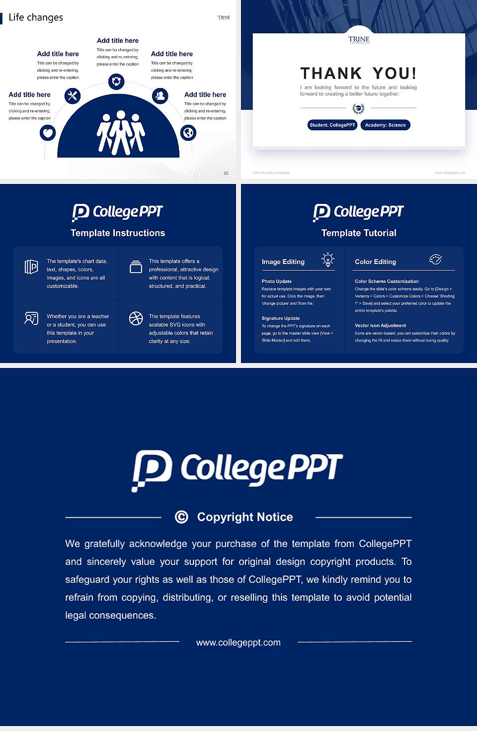 Trine University-Regional National Scholarship Defense PPT Template4:3 ratio PPT effect preview image4