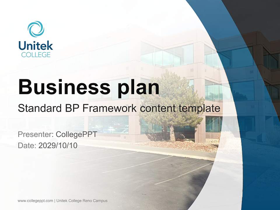 Unitek College Reno Campus Competition/Entrepreneurship Contest PPT Template4:3 ratio PPT effect preview image9