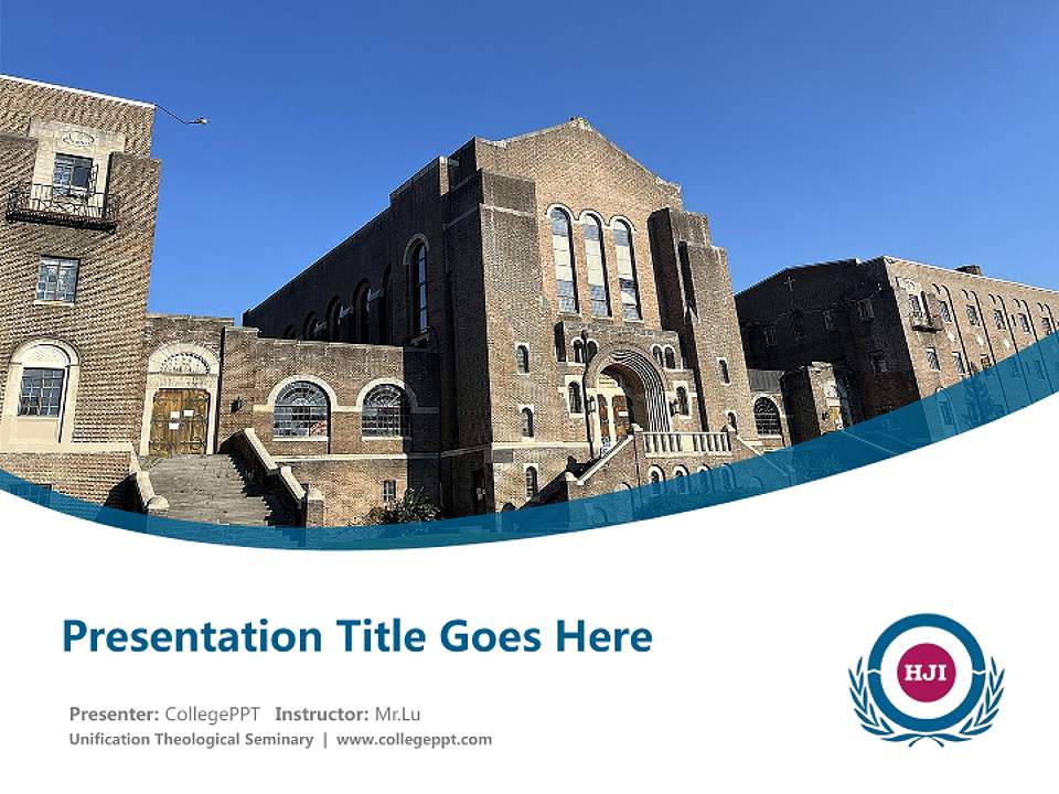 Unification Theological Seminary Course/Courseware Creation PPT Template4:3 ratio PPT effect preview image5