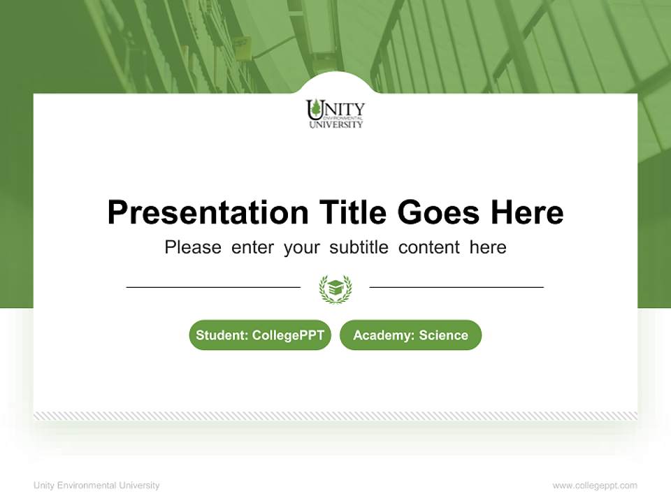 Unity Environmental University National Scholarship Defense PPT Template4:3 ratio PPT effect preview image4