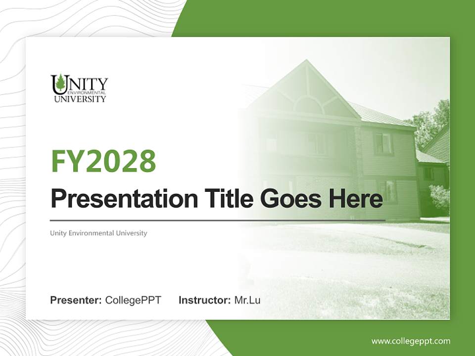 Unity Environmental University Academic Presentation/Research Findings Report PPT Template4:3 ratio PPT effect preview image5