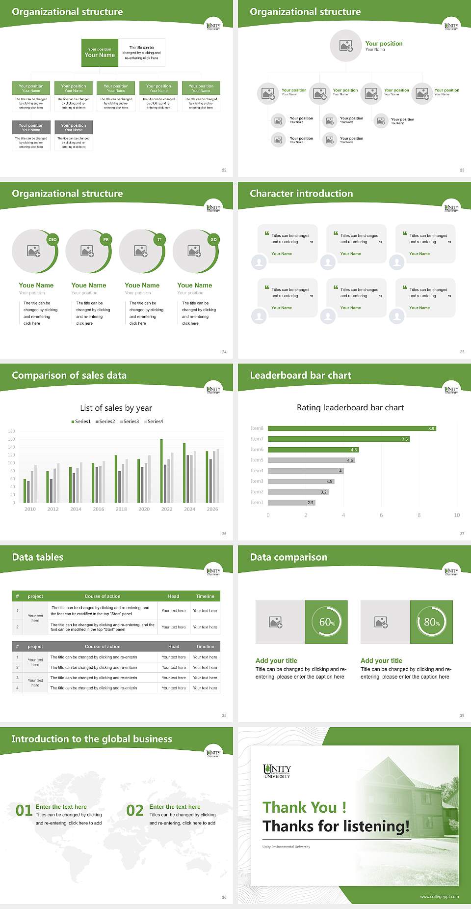Unity Environmental University Academic Presentation/Research Findings Report PPT Template4:3 ratio PPT effect preview image4