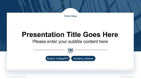 Trinity College (Connecticut) National Scholarship Defense PPT Template