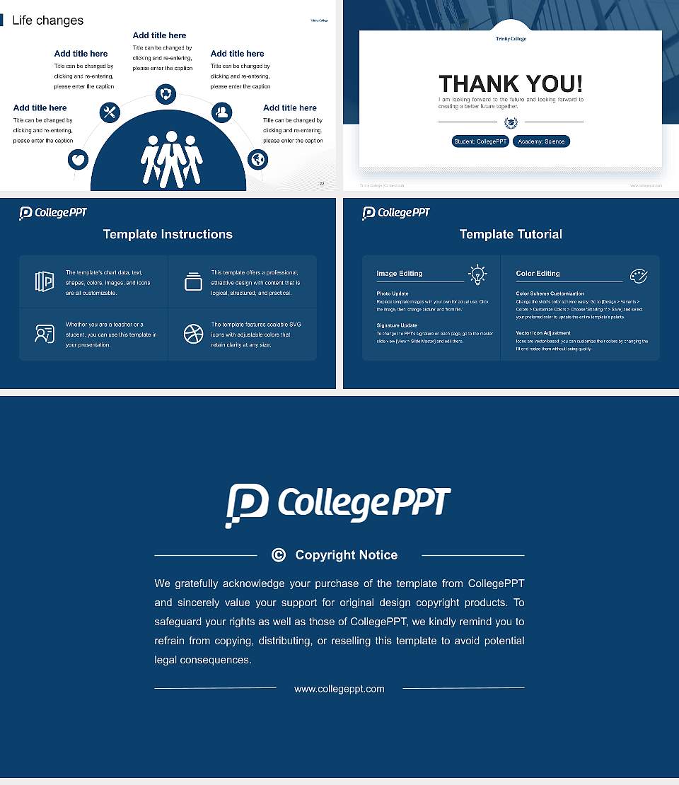 Trinity College (Connecticut) National Scholarship Defense PPT Template16:9 ratio PPT effect preview image4