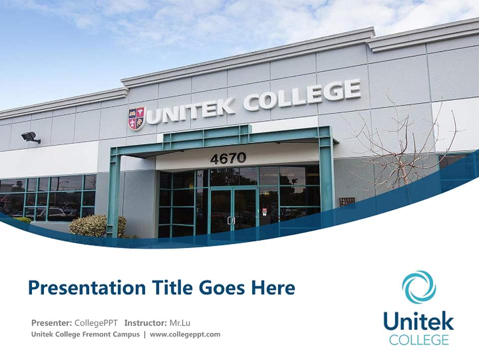 Unitek College Fremont Campus Course/Courseware Creation PPT Template4:3 ratio PPT effect preview image5