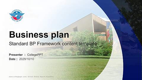 United States Sports Academy Competition/Entrepreneurship Contest PPT Template