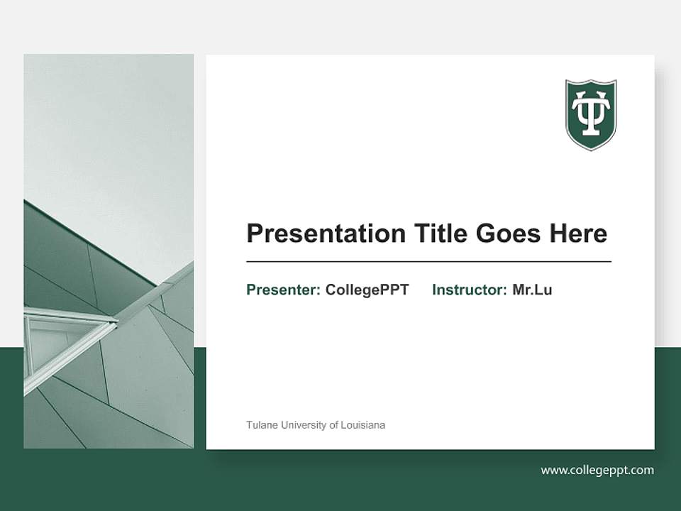 Tulane University of Louisiana General Purpose PPT Template4:3 ratio PPT effect preview image6