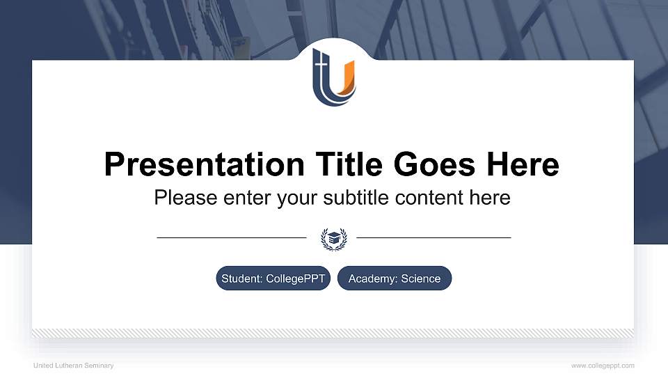 United Lutheran Seminary National Scholarship Defense PPT Template16:9 ratio PPT effect preview image