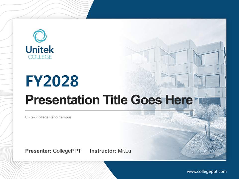 Unitek College Reno Campus Academic Presentation/Research Findings Report PPT Template4:3 ratio PPT effect preview image5