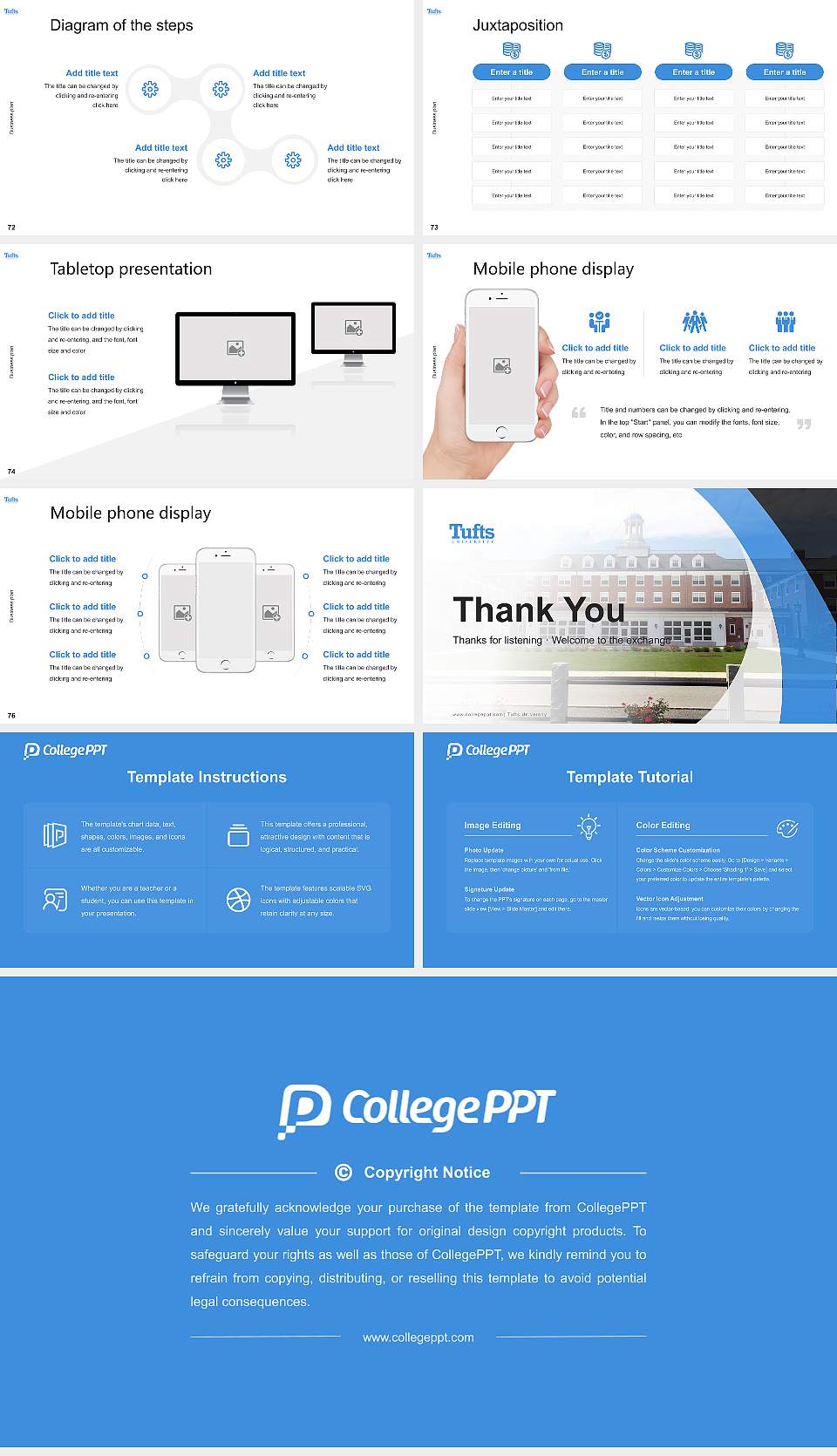 Tufts University Competition/Entrepreneurship Contest PPT Template16:9 ratio PPT effect preview image9