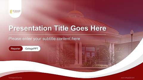 Tuskegee University Lecture Sharing and Networking Event PPT Template