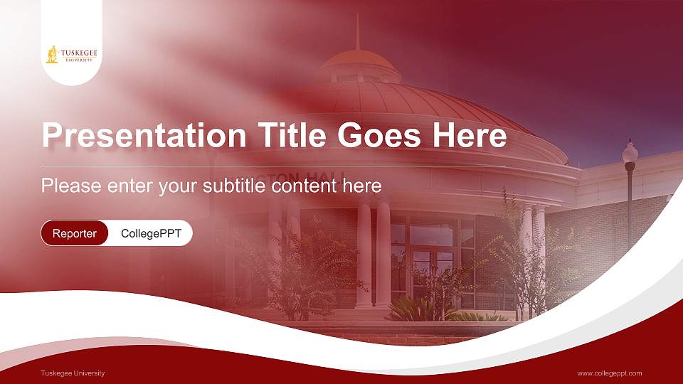 Tuskegee University Lecture Sharing and Networking Event PPT Template16:9 ratio PPT effect preview image