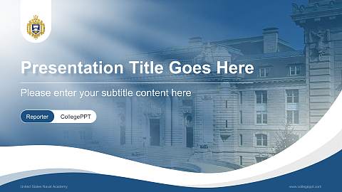 United States Naval Academy Lecture Sharing and Networking Event PPT Template