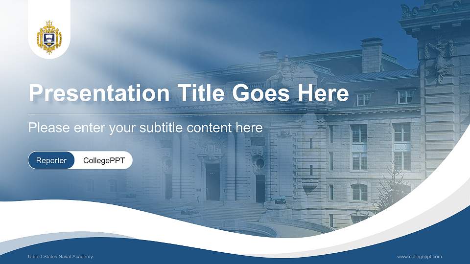 United States Naval Academy Lecture Sharing and Networking Event PPT Template16:9 ratio PPT effect preview image