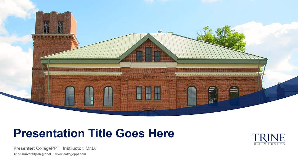 Trine University-Regional Course/Courseware Creation PPT Template16:9 ratio PPT effect preview image