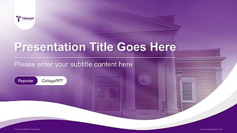 Truman State University Lecture Sharing and Networking Event PPT Template