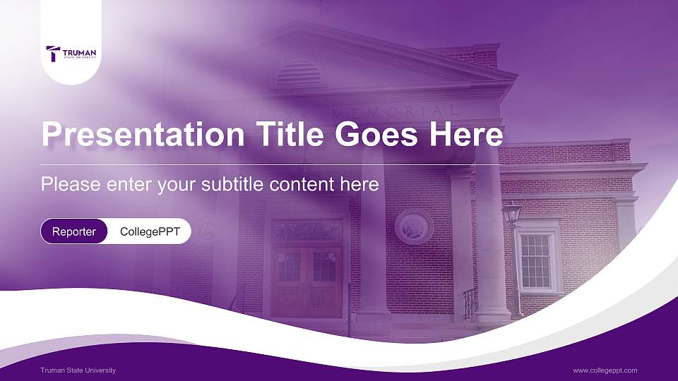 Truman State University Lecture Sharing and Networking Event PPT Template16:9 ratio PPT effect preview image