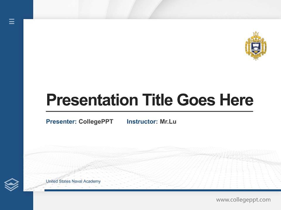 United States Naval Academy Thesis Proposal/Graduation Defense PPT Template4:3 ratio PPT effect preview image5