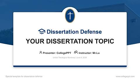 United Theological Seminary Graduation Thesis Defense PPT Template