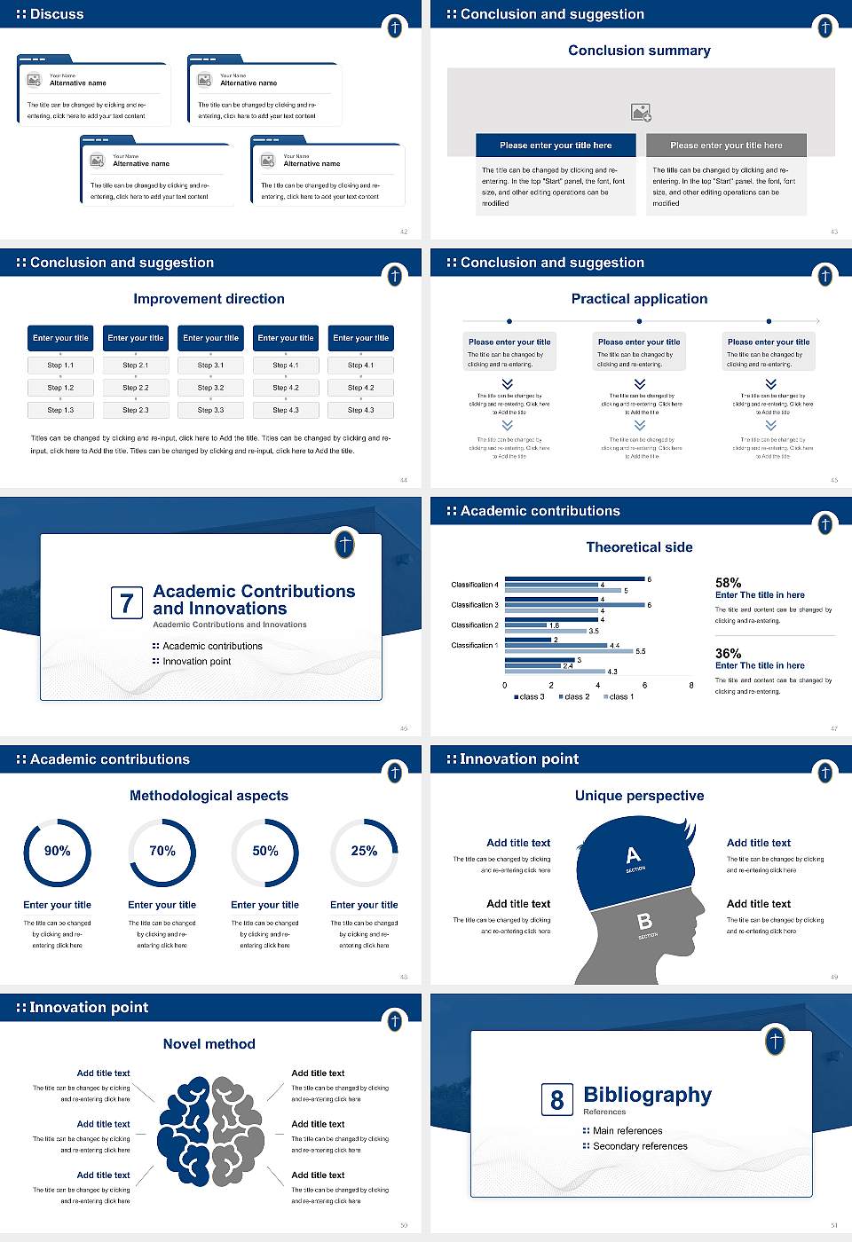 United Theological Seminary Graduation Thesis Defense PPT Template16:9 ratio PPT effect preview image6