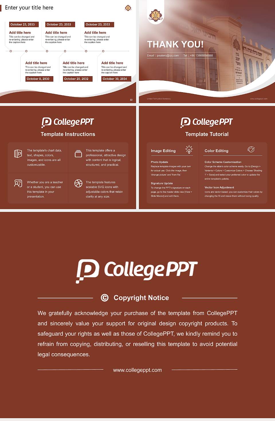 United Talmudical Seminary Lecture Sharing and Networking Event PPT Template4:3 ratio PPT effect preview image4
