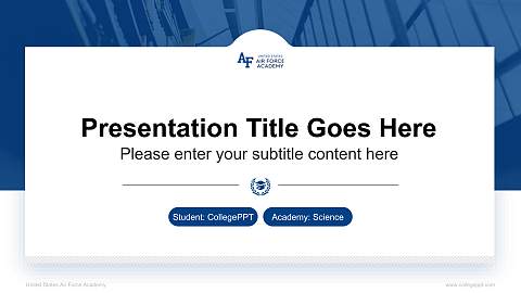 United States Air Force Academy National Scholarship Defense PPT Template