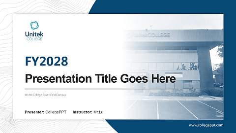 Unitek College Bakersfield Campus Academic Presentation/Research Findings Report PPT Template