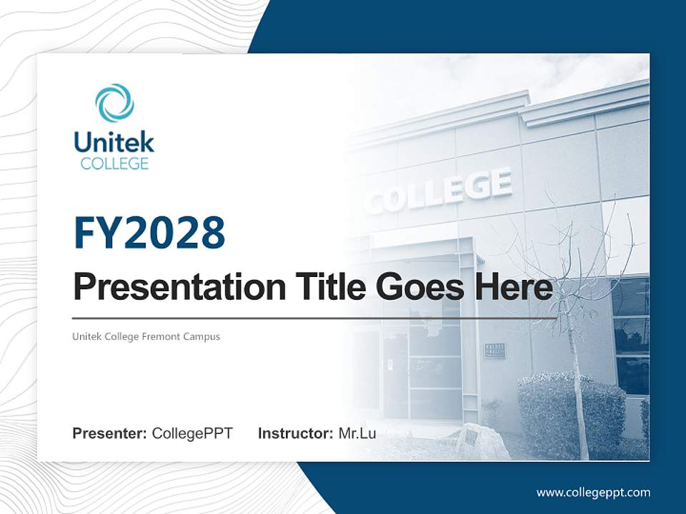 Unitek College Fremont Campus Academic Presentation/Research Findings Report PPT Template4:3 ratio PPT effect preview image5