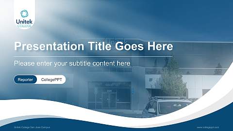 Unitek College San Jose Campus Lecture Sharing and Networking Event PPT Template