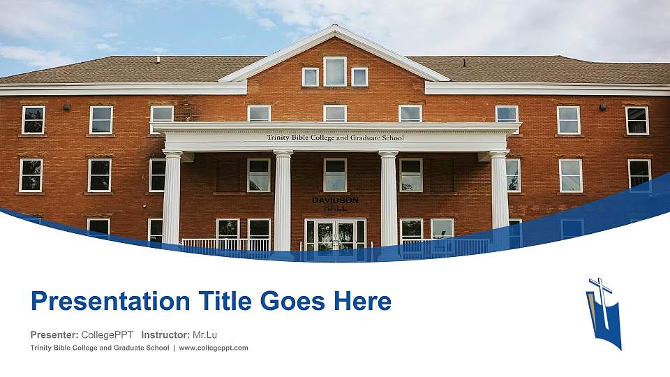 Trinity Bible College and Graduate School Course/Courseware Creation PPT Template16:9 ratio PPT effect preview image