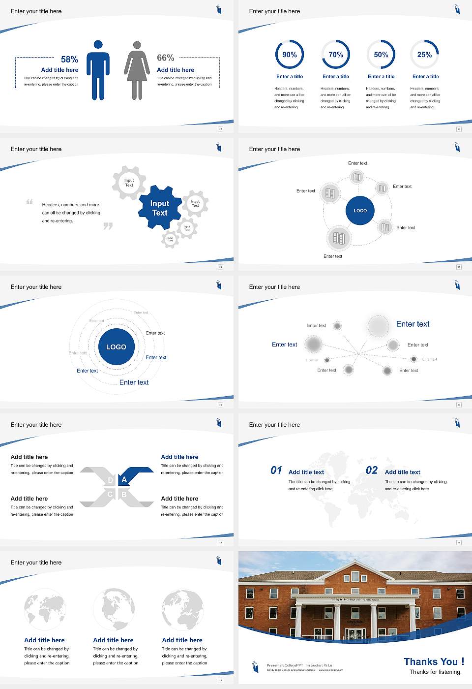 Trinity Bible College and Graduate School Course/Courseware Creation PPT Template16:9 ratio PPT effect preview image4