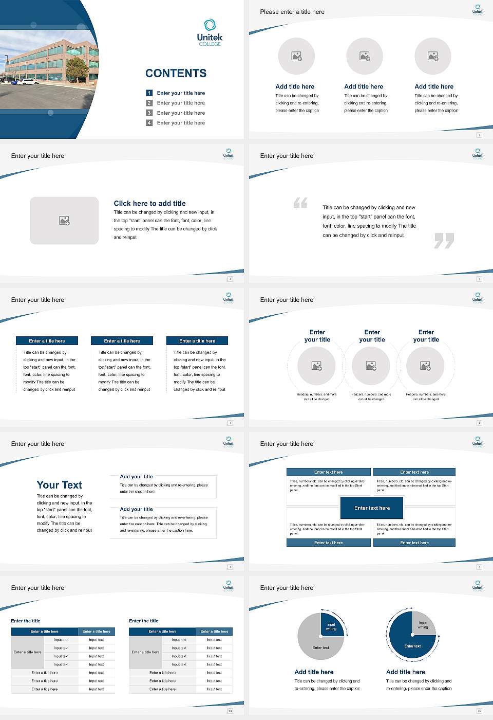 Unitek College Reno Campus Course/Courseware Creation PPT Template16:9 ratio PPT effect preview image2
