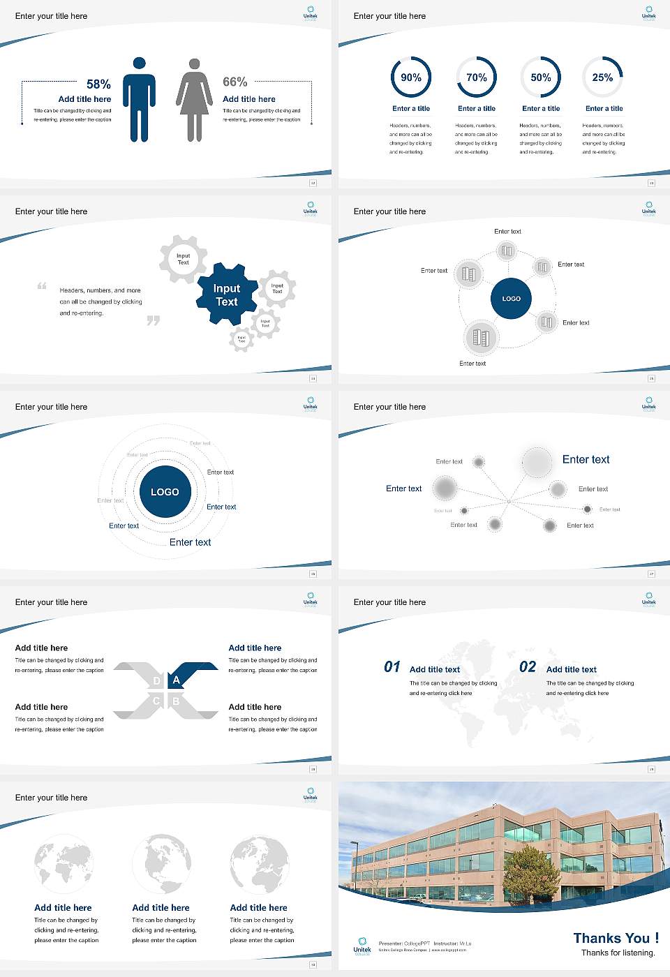Unitek College Reno Campus Course/Courseware Creation PPT Template16:9 ratio PPT effect preview image4