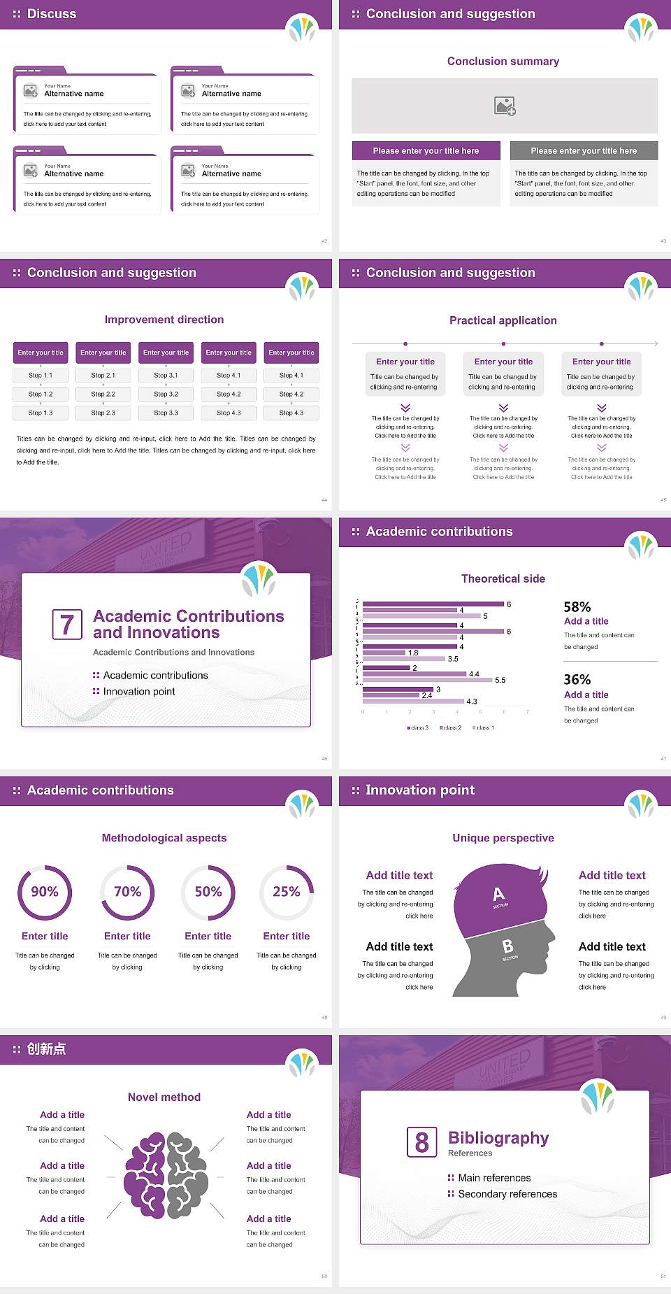 United Theological Seminary of the Twin Cities Graduation Thesis Defense PPT Template4:3 ratio PPT effect preview image6