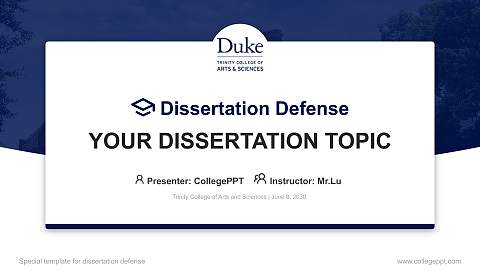Trinity College of Arts and Sciences Graduation Thesis Defense PPT Template